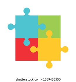 puzzle game pieces isolated icon vector illustration design