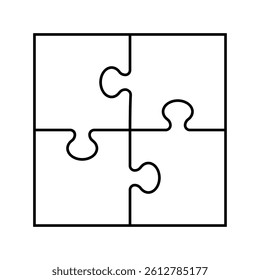 puzzle game solution line icon vector. puzzle game solution sign. isolated contour symbol black illustration