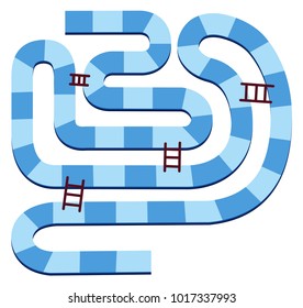 Puzzle game template with ladders illustration