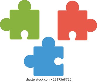 Puzzle Game Vector Icon Flat Style