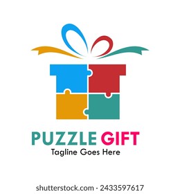 Puzzle gift design template illustration