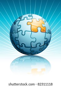 Puzzle globe