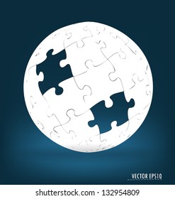 Puzzle globe. Vector illustration.