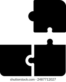Puzzle-Glyphensymbol Illustration Vektorgrafik