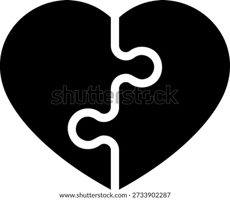 puzzle glyph icon illustration vector