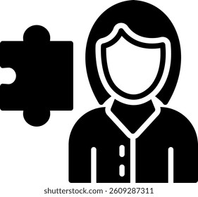Puzzle Glyph Icon Vector Design