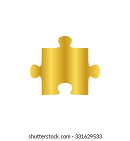 puzzle - gold vector icon