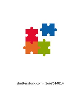 Puzzle graphic design template vector isolated