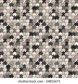 puzzle gray texture, abstract seamless pattern; vector art illustration