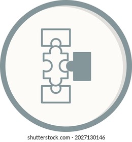 Diseño del icono del vector en círculo de rompecabezas
