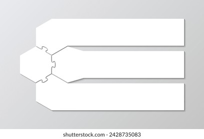 Puzzle grid. Business presentation for infographics. Jigsaw puzzle info graphic with 4 pieces. Rectangle business presentation infographic, steps, parts of process diagram. Vector