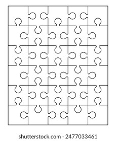 Puzzle Grid Outline. Puzzle template for kids worksheet