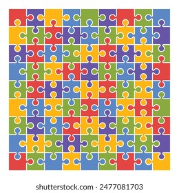 Puzzle Grid. Puzzle Template for Kids Worksheet.