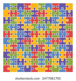 Puzzle Grid. Puzzle Template for Kids Worksheet.