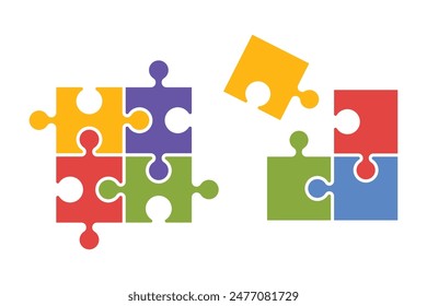 Puzzle Grid. Puzzle Template for Kids Worksheet.
