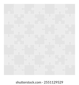 Puzzle grid vector. 7x7 puzzle grid, 49 pieces puzzle