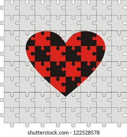 a puzzle of heart