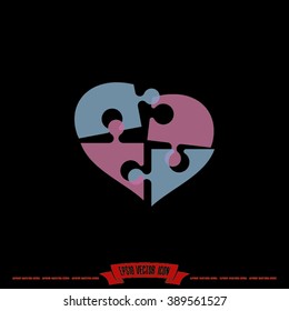 Puzzle Heart Icon