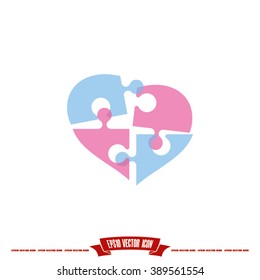 Puzzle Heart Icon