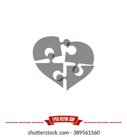 Puzzle Heart Icon