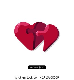 Puzzle Heart Illustration Symbol Vektorillustration Design