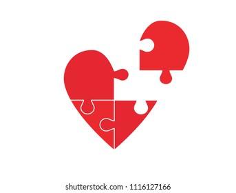 
Puzzle heart vector background. Vector illustration EPS 10. medicine