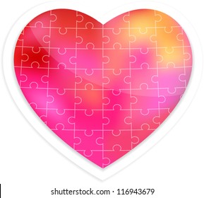 Puzzle heart vector illustration