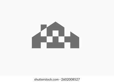 Puzzle home modern unique logo