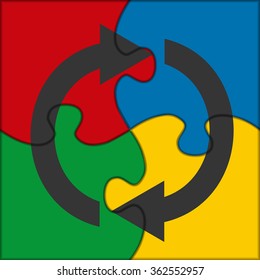 puzzle icon arrows