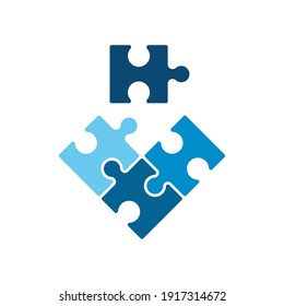 puzzle icon of color style design vector template