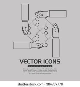 puzzle icon design 
