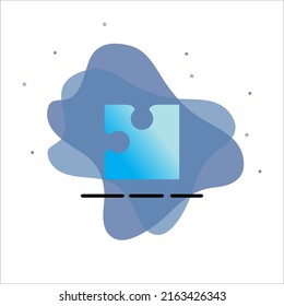Puzzle Icon Design, With Background
