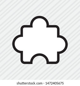 Puzzle icon design concept, editable stroke outlined
