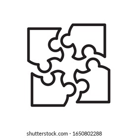 PUZZLE icon design, flat style icon collection