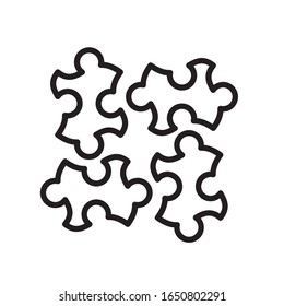 PUZZLE icon design, flat style icon collection