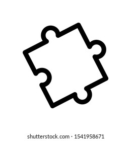 Puzzle icon design. Puzzle icon in flat sytle design. Vector illustration.