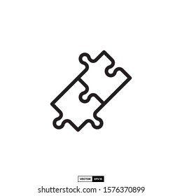 Puzzle icon, design inspiration vector template for interface and any purpose