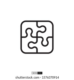 Puzzle icon, design inspiration vector template for interface and any purpose