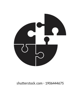 Puzzle icon design. Isolated on white background