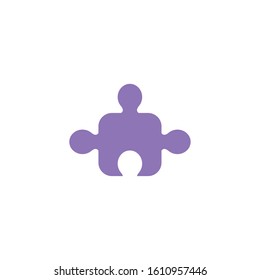 Puzzle icon design, Jigsaw game object teamwork match toy element connection and solution theme Vector illustration