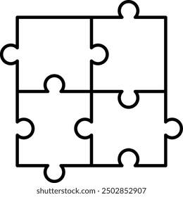 Puzzle-Symboldesign für den privaten und kommerziellen Gebrauch