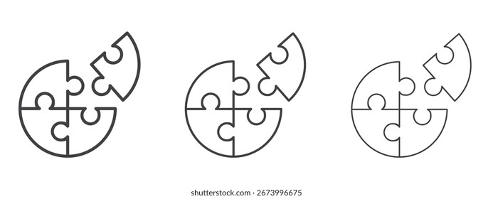 Puzzle icon design, suitable for web, infographics, interface and apps.