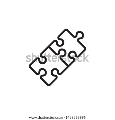 puzzle icon design template. Trendy style, vector eps 10