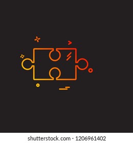 Puzzle icon design vector 