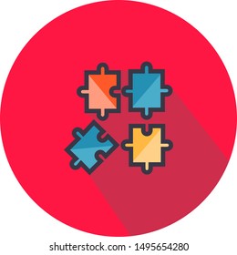 puzzle icon design. vector graphics