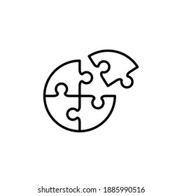 Puzzle Icon Design. Vector Illustration