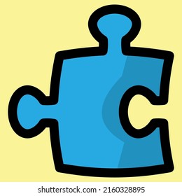 puzzle icon design, vector illustration, best used for presentations