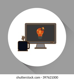 Puzzle icon design, Vector illustration