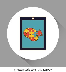 Puzzle icon design, Vector illustration
