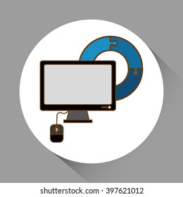 Puzzle icon design, Vector illustration